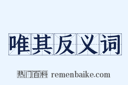 唯其反义词是什么意思的图片